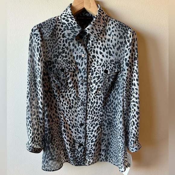 Nina McLemore Tops - Nina McLemore Leopard Print Button-Up Blouse